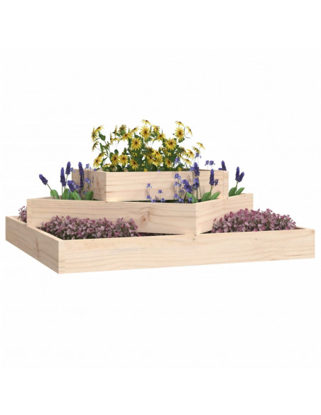 Fioriera 83x83x27 cm in Legno Massello di Pino