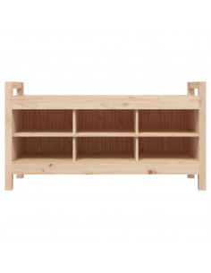 Panca da Ingresso 110x40x60 cm in Legno Massello di Pino 2