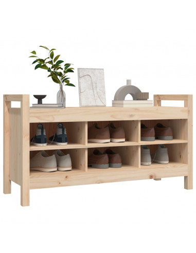 Panca da Ingresso 110x40x60 cm in Legno Massello di Pino