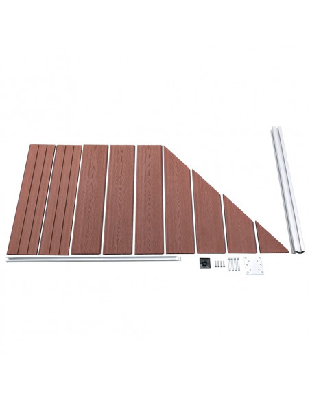 Pannello di Recinzione in WPC 95x(105-180) cm Marrone