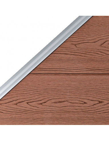 Pannello di Recinzione in WPC 95x(105-180) cm Marrone