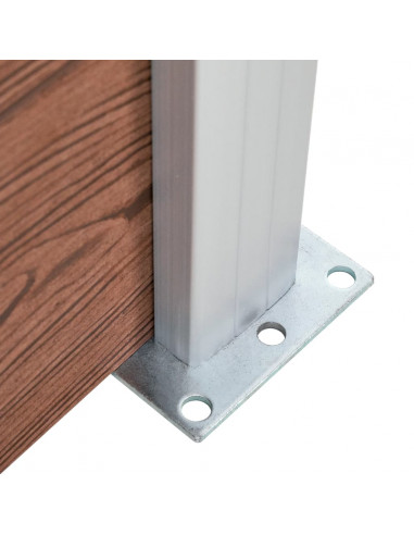 Pannello di Recinzione in WPC 95x(105-180) cm Marrone