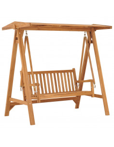 Dondolo da Giardino 170 cm in Legno Massello di Teak