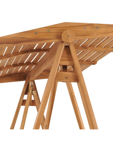 Dondolo da Giardino 170 cm in Legno Massello di Teak