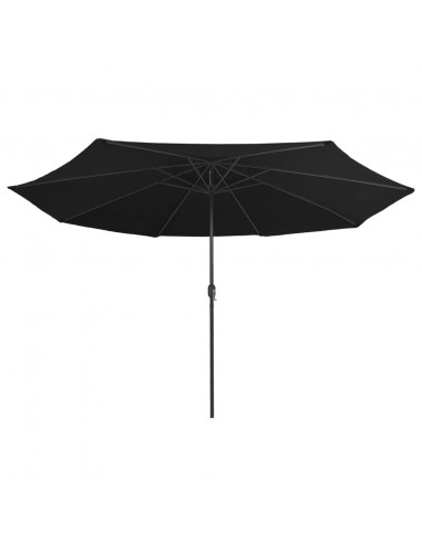 Ombrellone da Esterni con Palo in Metallo 400 cm Nero