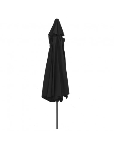 Ombrellone da Esterni con Palo in Metallo 400 cm Nero