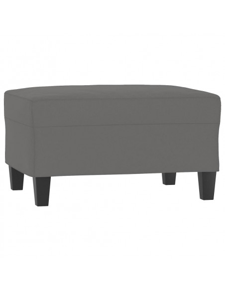 Poggiapiedi Grigio Scuro 70x55x41 cm in Tessuto Microfibra
