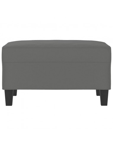 Poggiapiedi Grigio Scuro 70x55x41 cm in Tessuto Microfibra