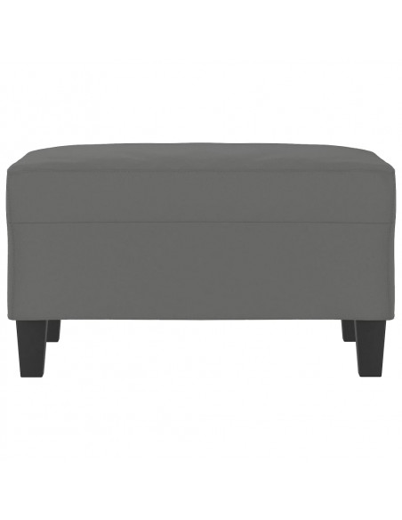 Poggiapiedi Grigio Scuro 70x55x41 cm in Tessuto Microfibra