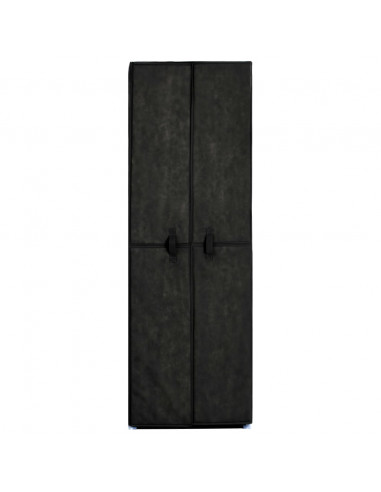 Scarpiera Nera 60x30x166 cm in Tessuto