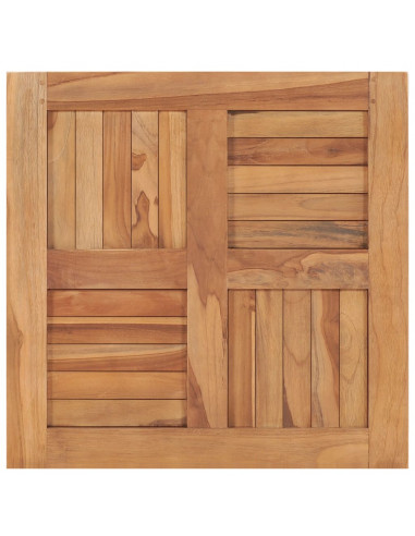 Piano del Tavolo in Legno Massello di Teak 60x60x2,5 cm