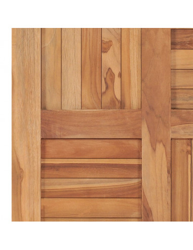 Piano del Tavolo in Legno Massello di Teak 60x60x2,5 cm