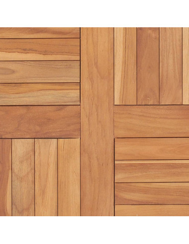 Piano del Tavolo in Legno Massello di Teak 60x60x2,5 cm