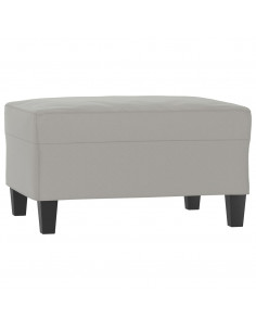 Poggiapiedi Grigio Chiaro 70x55x41 cm in Tessuto Microfibra