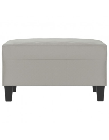 Poggiapiedi Grigio Chiaro 70x55x41 cm in Tessuto Microfibra