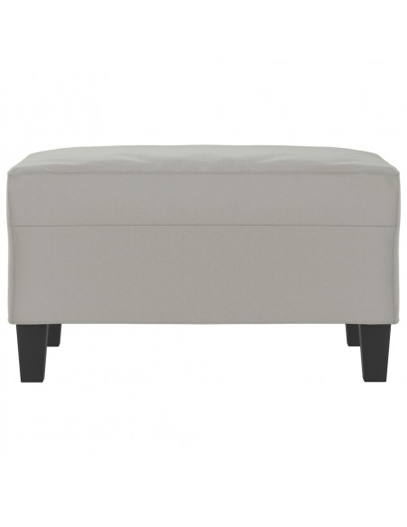 Poggiapiedi Grigio Chiaro 70x55x41 cm in Tessuto Microfibra