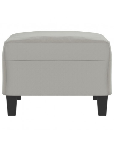 Poggiapiedi Grigio Chiaro 70x55x41 cm in Tessuto Microfibra