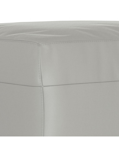 Poggiapiedi Grigio Chiaro 70x55x41 cm in Tessuto Microfibra