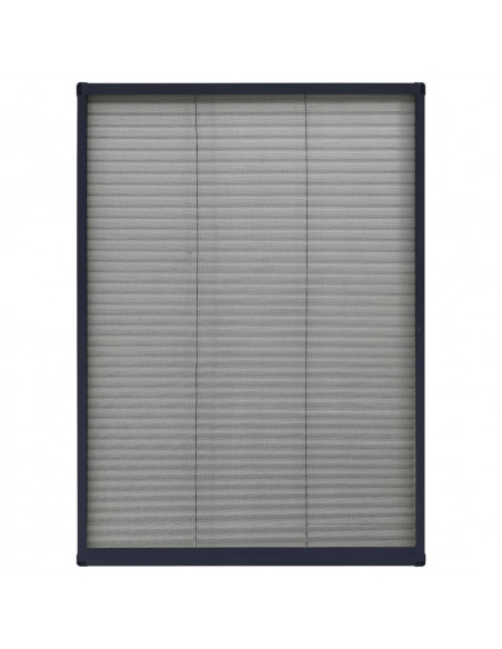 Zanzariera Plissettata Finestre Alluminio Antracite 80x120 cm