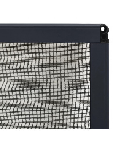 Zanzariera Plissettata Finestre Alluminio Antracite 80x120 cm