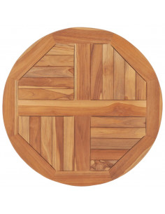 Piano Tavolo in Legno Massello di Teak Rotondo 2,5 cm 60 cm
