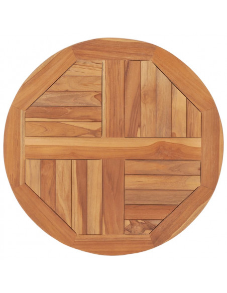 Piano Tavolo in Legno Massello di Teak Rotondo 2,5 cm 60 cm