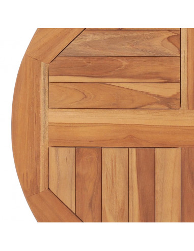 Piano Tavolo in Legno Massello di Teak Rotondo 2,5 cm 60 cm