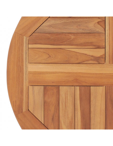 Piano Tavolo in Legno Massello di Teak Rotondo 2,5 cm 60 cm