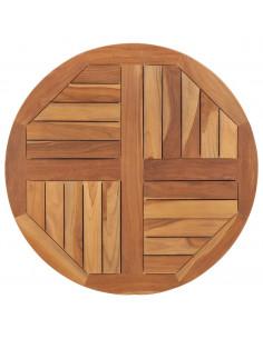 Piano Tavolo in Legno Massello di Teak Rotondo 2,5 cm 70 cm
