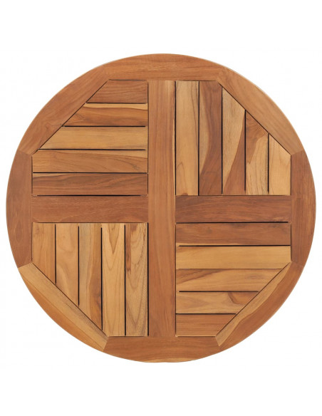 Piano Tavolo in Legno Massello di Teak Rotondo 2,5 cm 70 cm