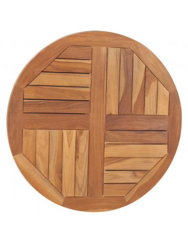 Piano Tavolo in Legno Massello di Teak Rotondo 2,5 cm 70 cm