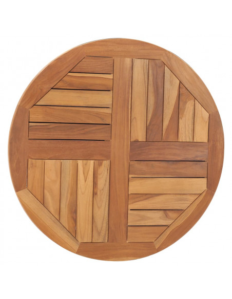 Piano Tavolo in Legno Massello di Teak Rotondo 2,5 cm 70 cm