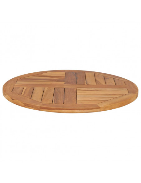 Piano Tavolo in Legno Massello di Teak Rotondo 2,5 cm 70 cm
