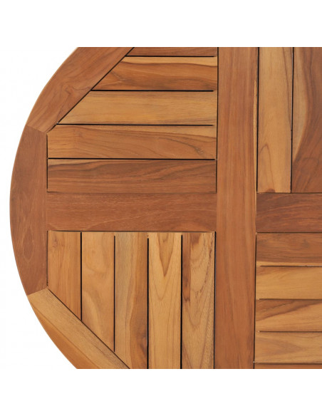 Piano Tavolo in Legno Massello di Teak Rotondo 2,5 cm 70 cm