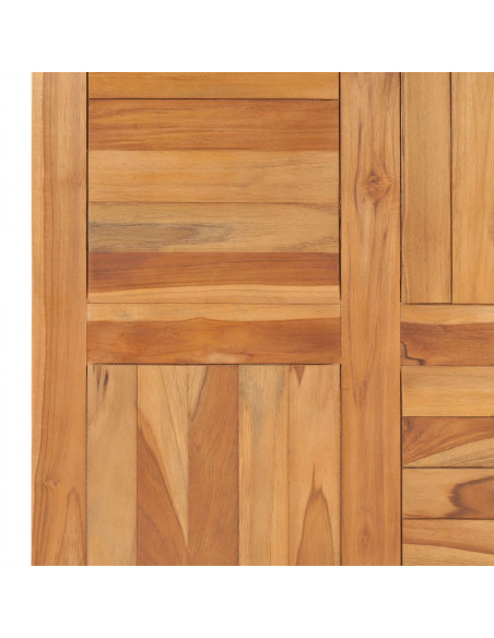 Piano del Tavolo in Legno Massello di Teak 70x70x2,5 cm