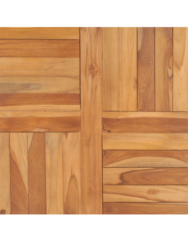 Piano del Tavolo in Legno Massello di Teak 70x70x2,5 cm