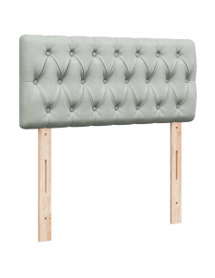 Struttura Letto Pouf con Materasso 100x200 cm Velluto 2