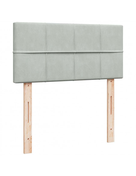 Struttura Letto Pouf con Materasso 100x200 cm Velluto