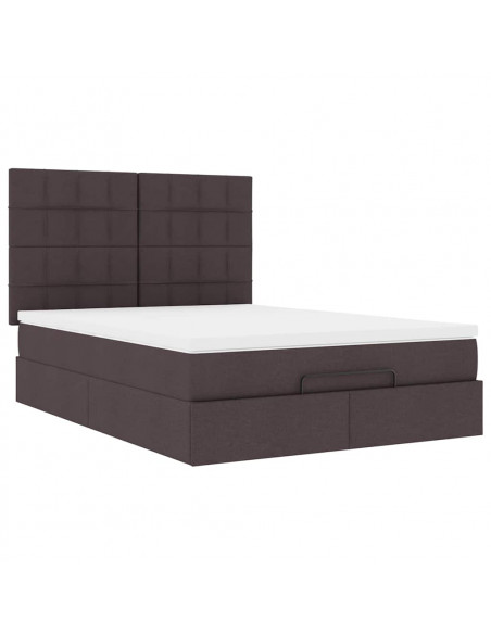 Struttura Letto Pouf con Materasso 140x200 cm in Tessuto