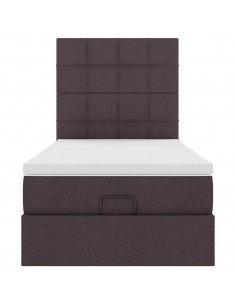 Struttura Letto Pouf con Materasso 80x200 cm in Tessuto 2