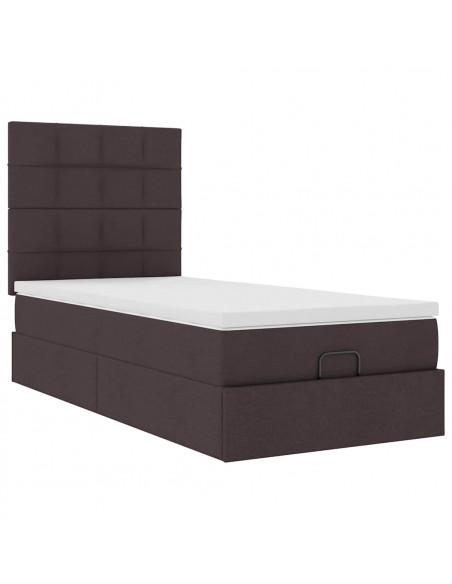 Struttura Letto Pouf con Materasso 80x200 cm in Tessuto