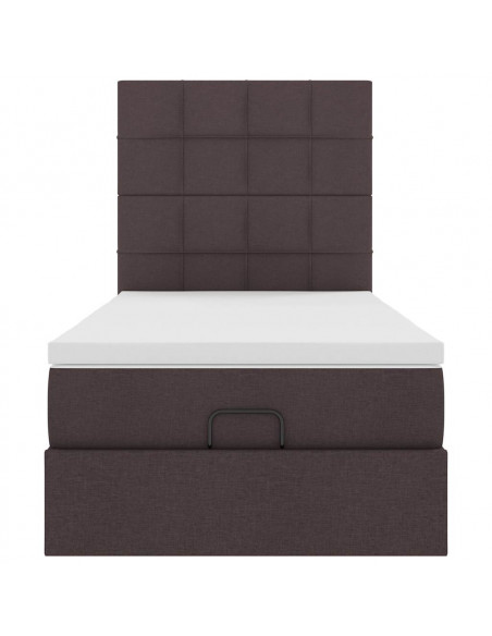 Struttura Letto Pouf con Materasso 80x200 cm in Tessuto