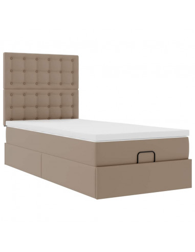 Struttura Letto Pouf con Materasso 80x200 cm Similpelle