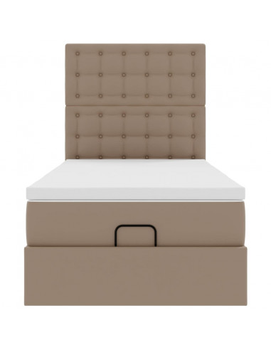 Struttura Letto Pouf con Materasso 80x200 cm Similpelle