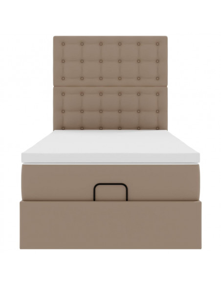 Struttura Letto Pouf con Materasso 80x200 cm Similpelle