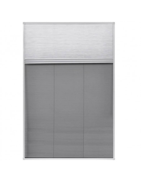 Zanzariera Plissettata in Alluminio 80x120 cm con Tendina