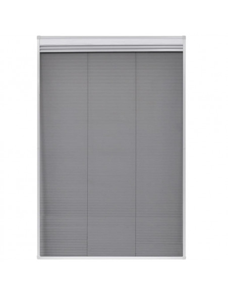 Zanzariera Plissettata in Alluminio 80x120 cm con Tendina