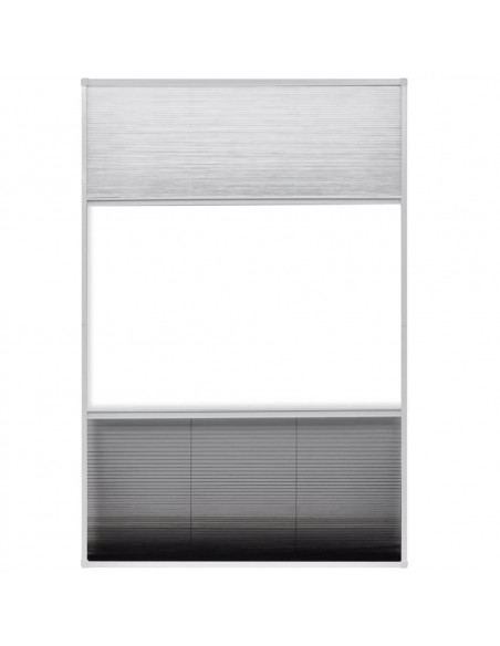 Zanzariera Plissettata in Alluminio 80x120 cm con Tendina
