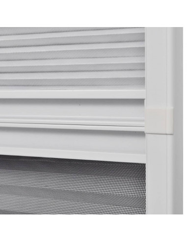 Zanzariera Plissettata in Alluminio 80x120 cm con Tendina