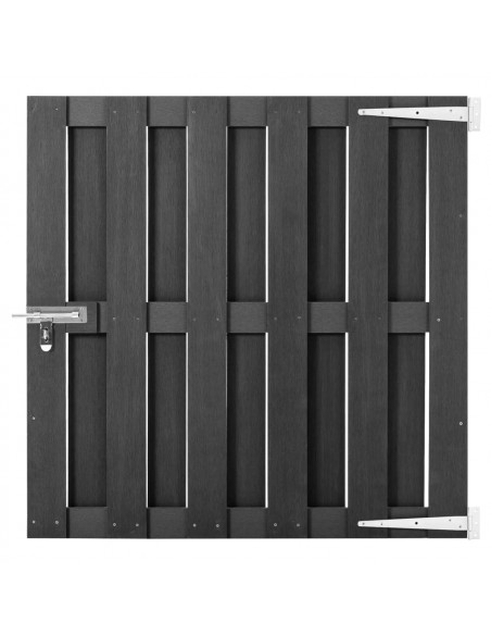 Cancello da Giardino in WPC 100x100 cm Grigio